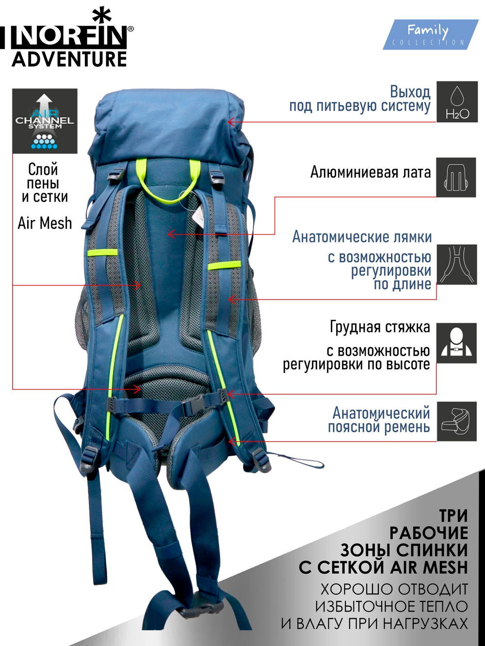 Рюкзак Norfin ADVENTURE 45