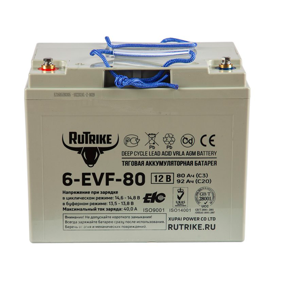 Аккумулятор RuTrike 6-EVF-80 (AGM)