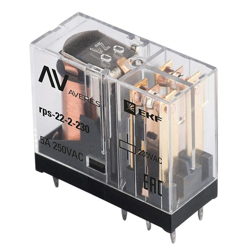 Реле промежуточное РП slim 22/2 5A 230В AC EKF AVERES (10.00 шт.)