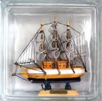 Стеклоблок МТ_002 (А) 19x19x8 - Морская тематика