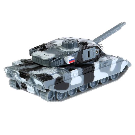 Машина металл свет+звук ТАНК t-90 13 см, подвиж. дет., инерция, кор. Технопарк