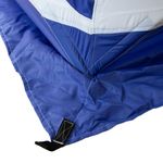 Палатка зимняя куб СЛЕДОПЫТ, 1,75х1,75, h-1,65 м, S по полу 3,1 кв.м, 3 слоя, цв. синий/белый