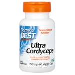 Doctor's Best, ультра кордицепс, 750 мг, 60 вегетарианских капсул