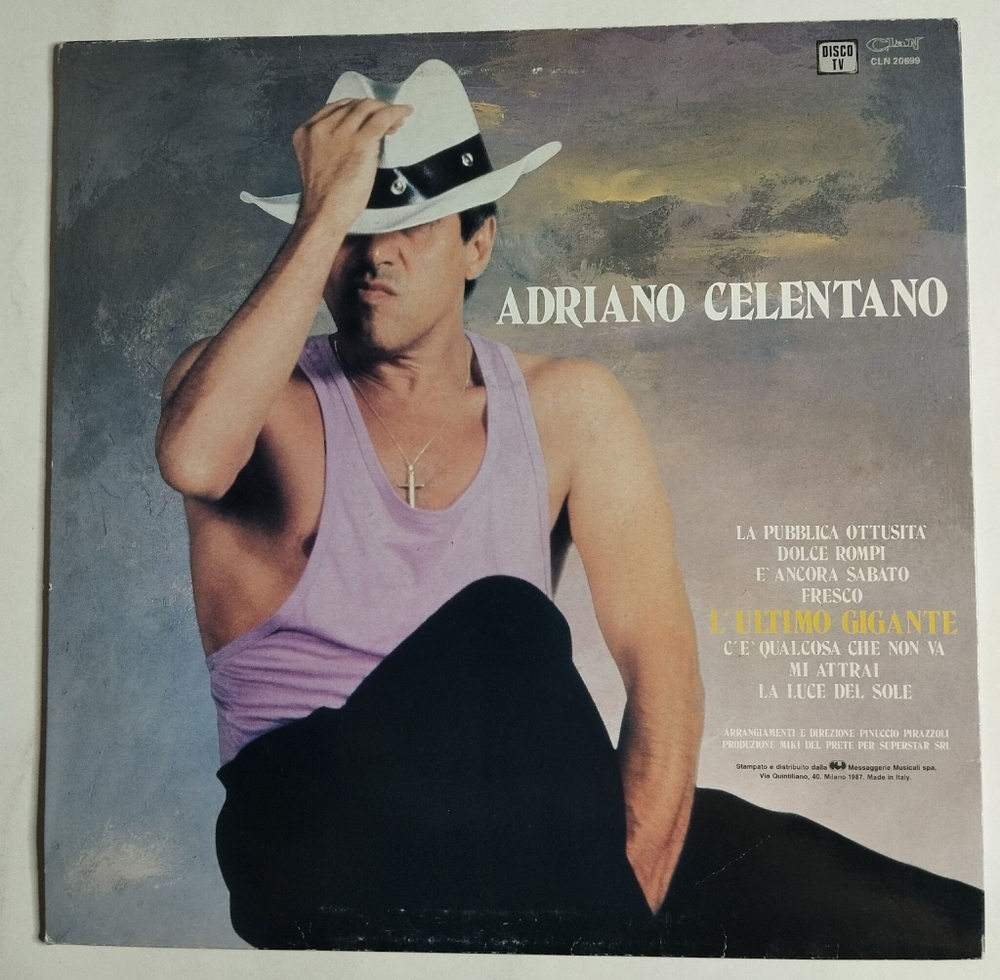 Винтажная виниловая пластинка LP Adriano Celentano La Pubblica Ottusita (Italy 1987) EX