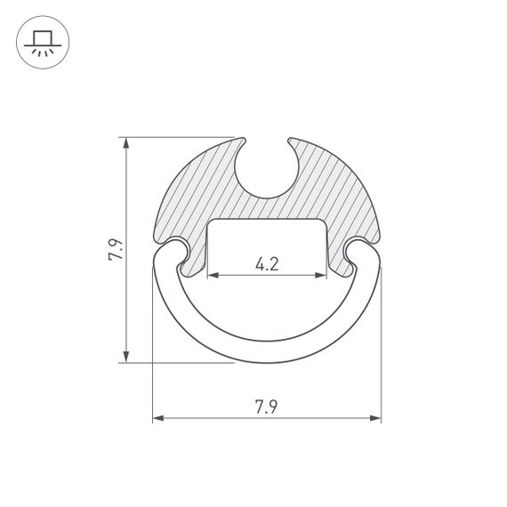 Профиль Arlight ARH-Round-D8-2000 Anod 036325