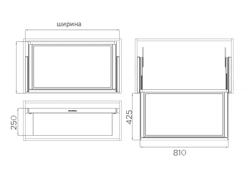 Глубокая корзина для хранения СЕРИЯ B (Морская волна)