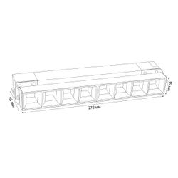 ULB-Q283 20W-4000K WHITE Светильник-прожектор светодиодный трековый. Линейный. 1600 Лм. Белый свет 4000К. Корпус белый. ТМ Volpe