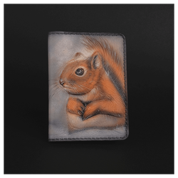 Кожаная обложка на паспорт «Золотая Векша»