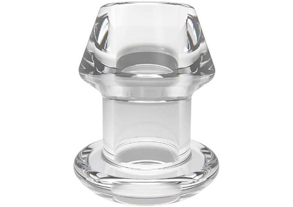 Анальная пробка с тоннелем Warmy прозрачная 8,8 см Анальная пробка с тоннелем Warmy прозрачная 8,8 см