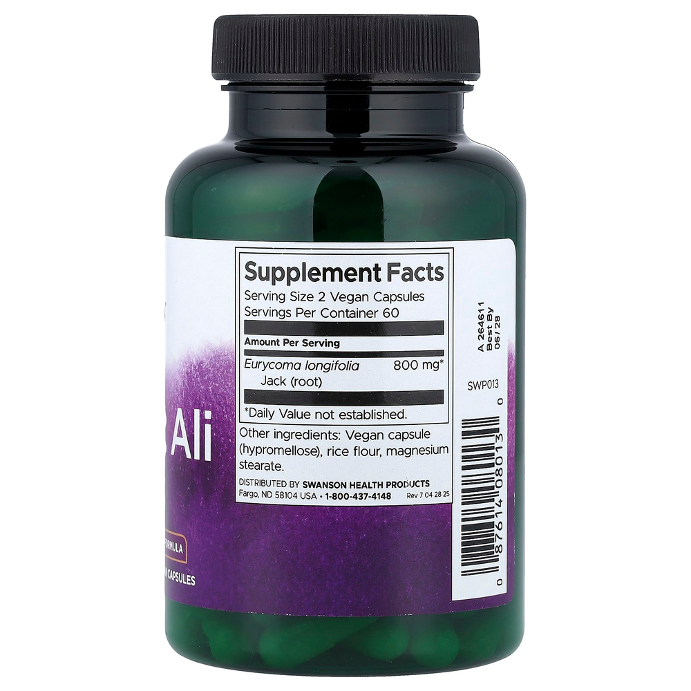 Swanson Vitamins, эврикома длиннолистая, 400 мг, 120 веганских капсул