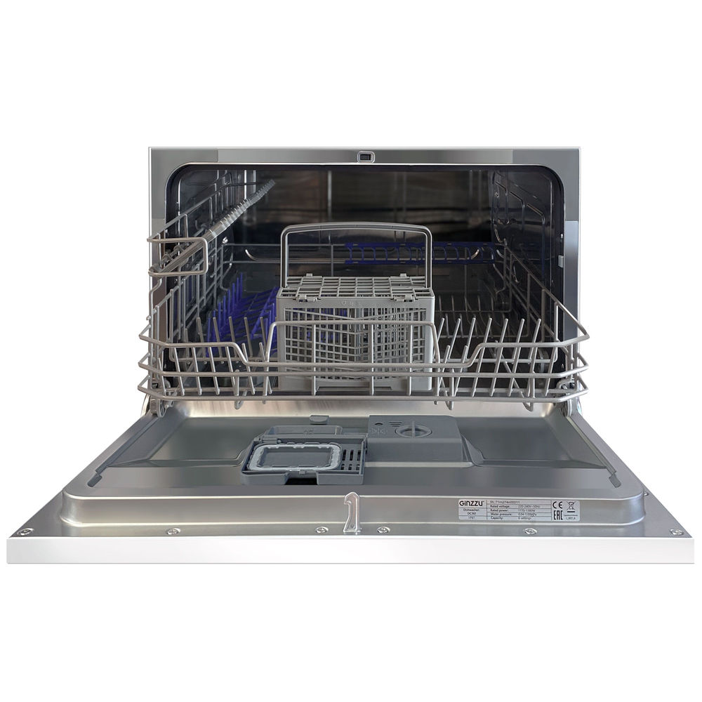 Посудомоечная машина Ginzzu DC361 компактная, 6 комплектов, средство 3в1