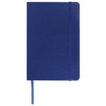 Блокнот в клетку с резинкой А5 (148x218 мм), 80 л., под кожу синий BRAUBERG "Metropolis Special", 111574