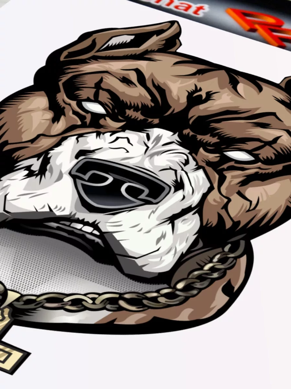 Наклейка - Пёс с крестом