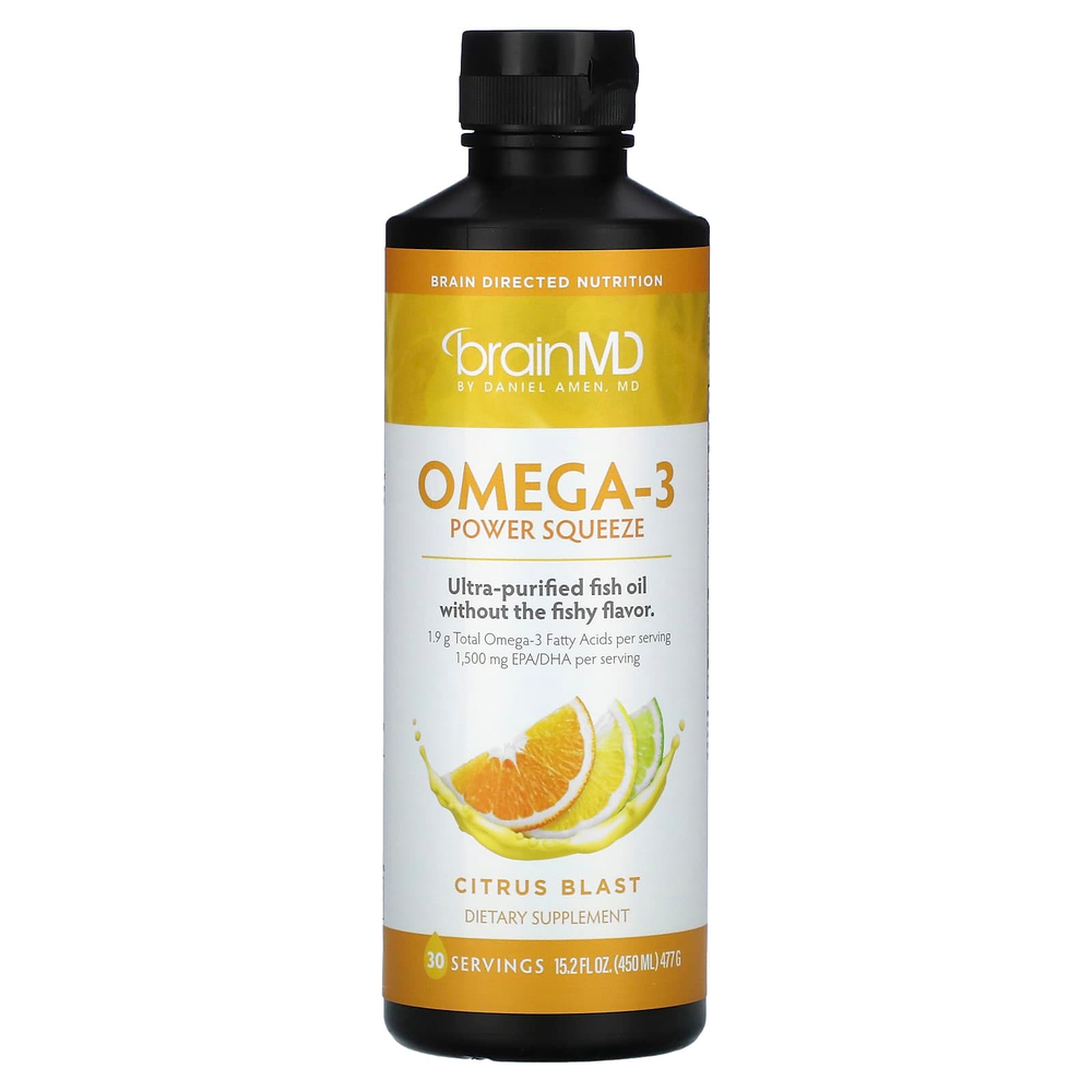 BrainMD, омега-3, со вкусом цитрусовых, 477 г (15,2 жидк. унции)