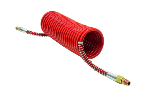 Шланг прицепа винтовой ЕВРО красный (L- 7.5 метра, ДВУХСЛОЙНЫЙ) (16*1,5) (5410-5009052) SORL
