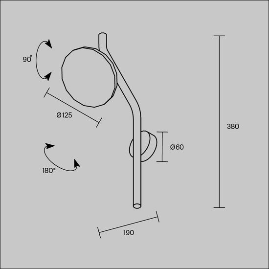 Настенный светильник (бра) Maytoni MOD451WL-L8B3K