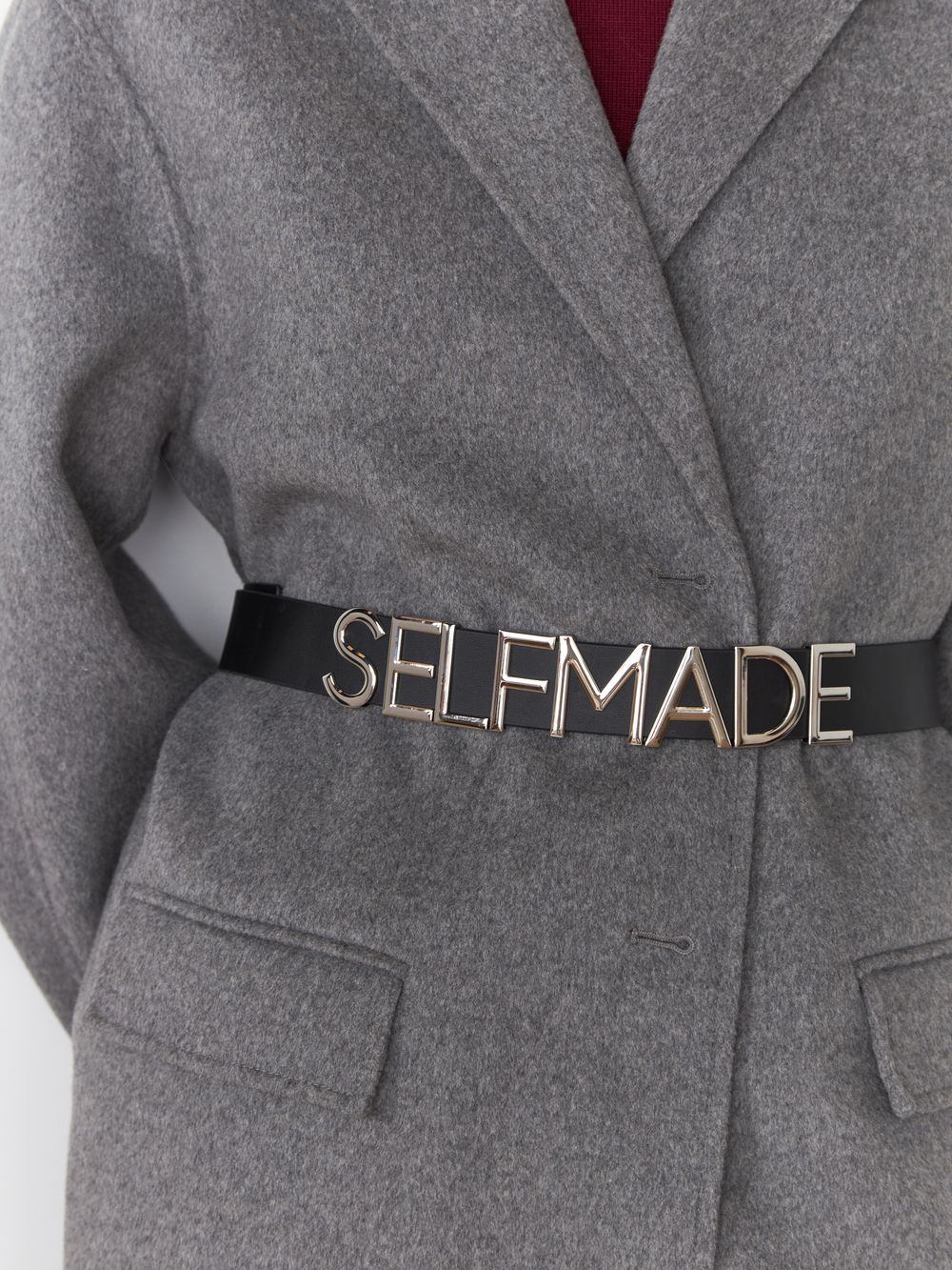 ШИРОКИЙ РЕМЕНЬ НА КОБУРНЫХ КНОПКАХ SELFMADE BLACK