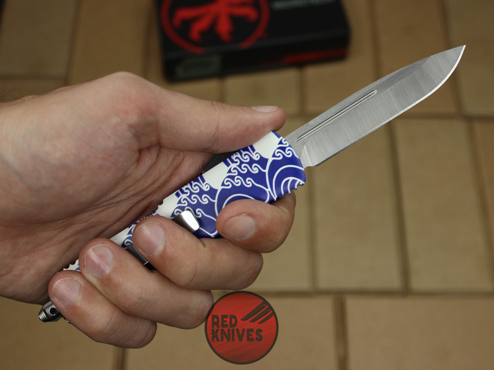 Нож Microtech UTX-85 S/E , клинок стандартный - восточные рисунки + запчасти RK-402