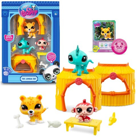 Littlest Pet Shop - Набор "Джунгли" с тремя животными 3-PAK + аксессуары LPS00515 / артикул   LPS00515  / GTIN 885561005158