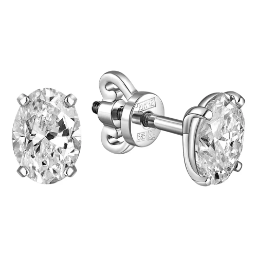 Серьги  огранки "Овал" 1.916 ct