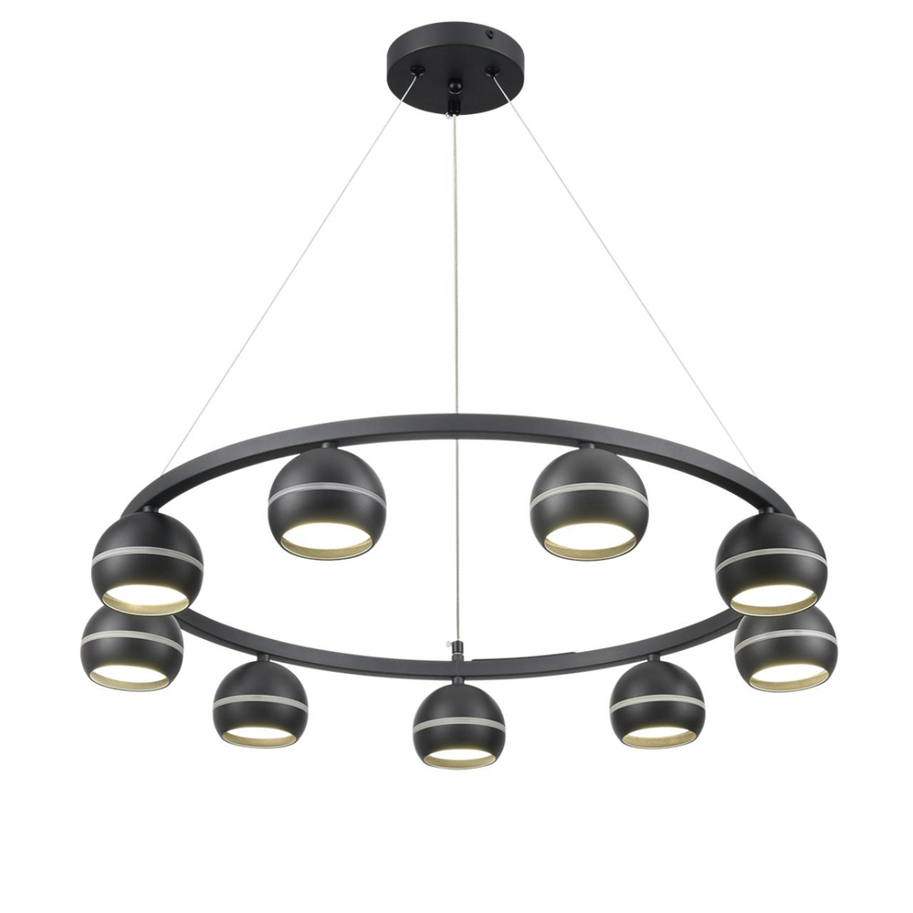 8242/9 COMFI LN26 245 черный металл Светильник подвесной LED GX53 8*7W 220V LUAZANA