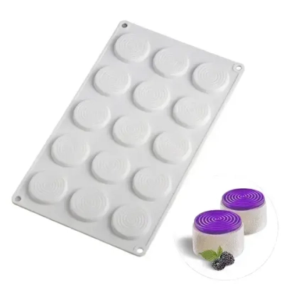 Форма «Гипноз 15», 30×17,5×0,5 см, 15 ячеек, d=4,5 см, цвет белый