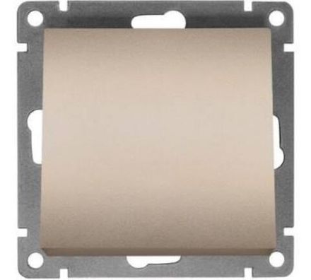 Выключатель одноклавишный "UNIVersal" серия "Афина", с/у, 10А, 220В, шампань (еврослот) (HU2311)
