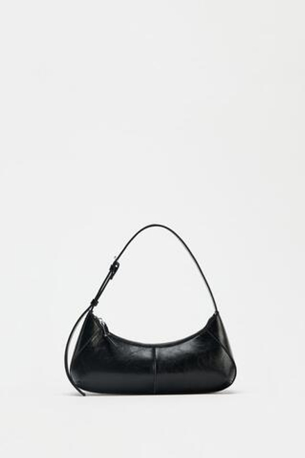 ZARA ПРЯМОУГОЛЬНАЯ СУМКА С ПЛЕЧЕВЫМ РЕМНЕМ, ЧЕРНЫЙ