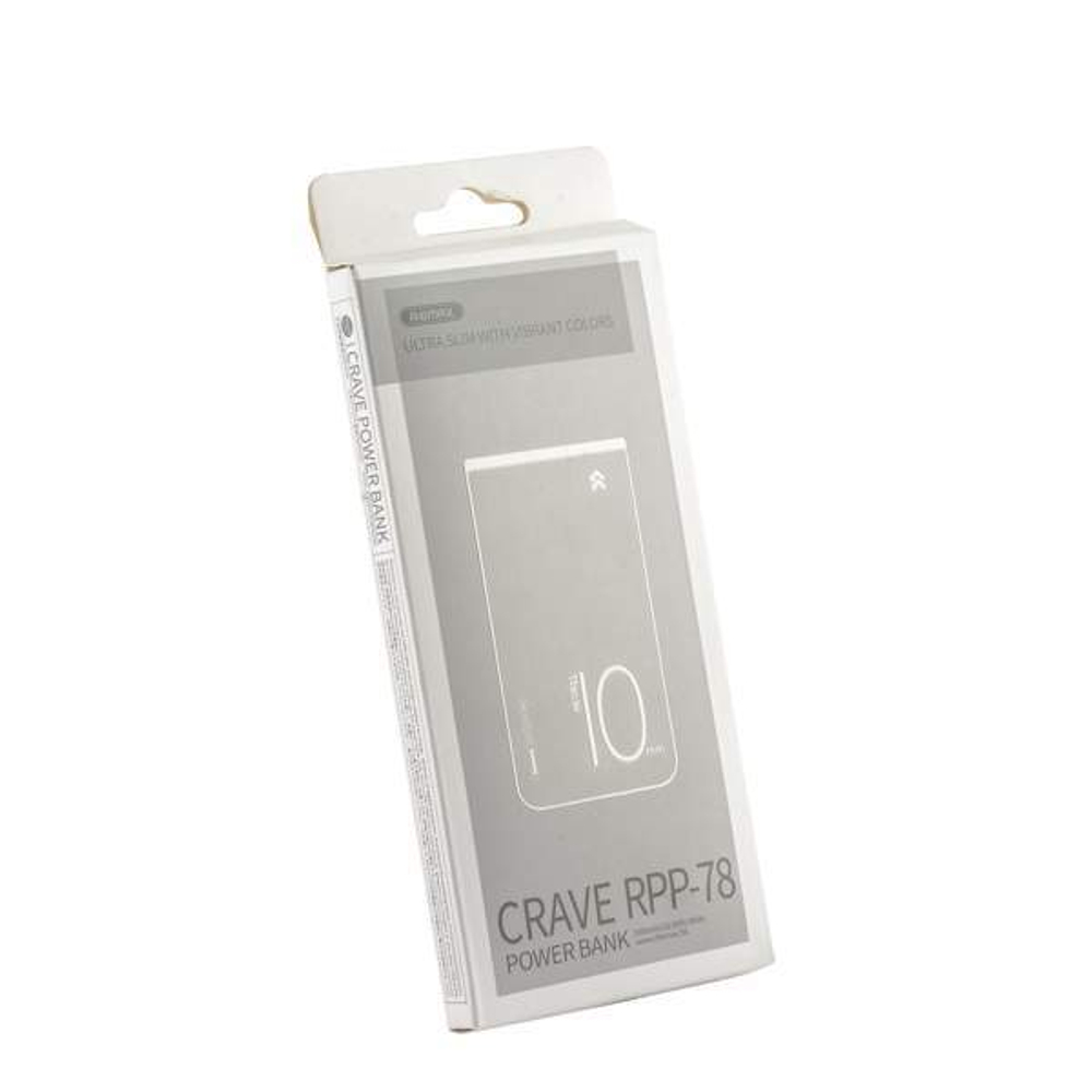 Аккумулятор внешний универсальный Remax RPP 78- 5000 mAh Crave power bank (USB: 5V-2.0A) White Белый