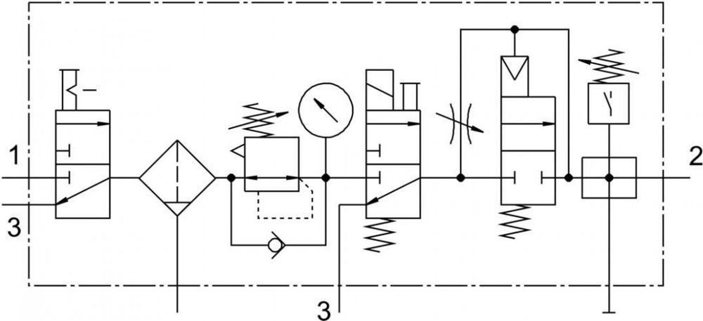 MSB6-1/2:C3J3D1A1F3-WP Блок подготовки воздуха, комбинация