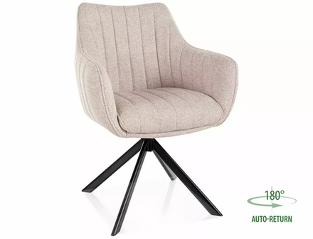 Стул SIGNAL AZALIA Leo 23 светло-бежевый/черный, поворотный