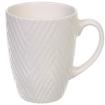 Кружка керамическая 450мл «Белая» полоски геометрия