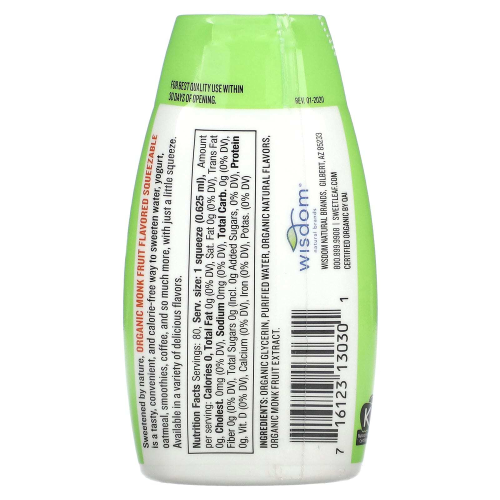 SweetLeaf Stevia, Органический подсластитель с фруктами монаха, 50 мл (1,7 жидк. Унции)
