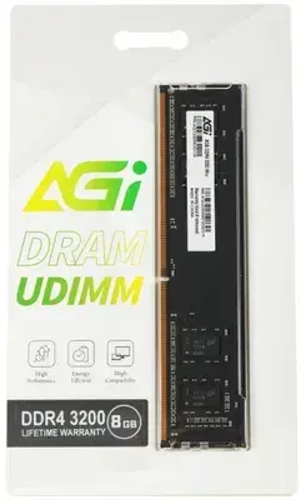 Оперативная память 8GB DDR4 3200MHz AGI CL22 1.2V Retail Pack AGI320008UD138-ST