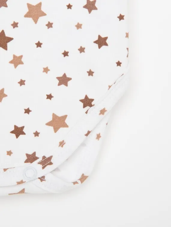 Боди детское, цвет белый/бежевый, рост 74 см