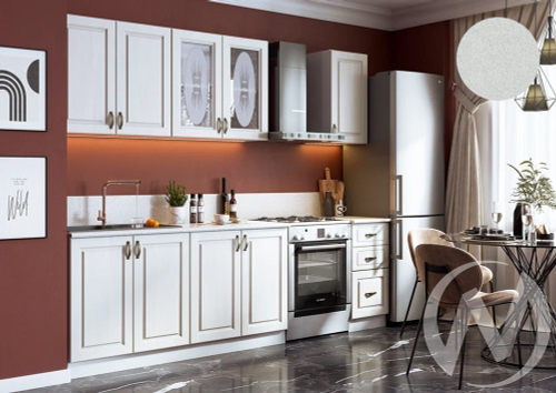 Кухня Констанция 2;0м (белый/сандал/антарес) Компоновка №1