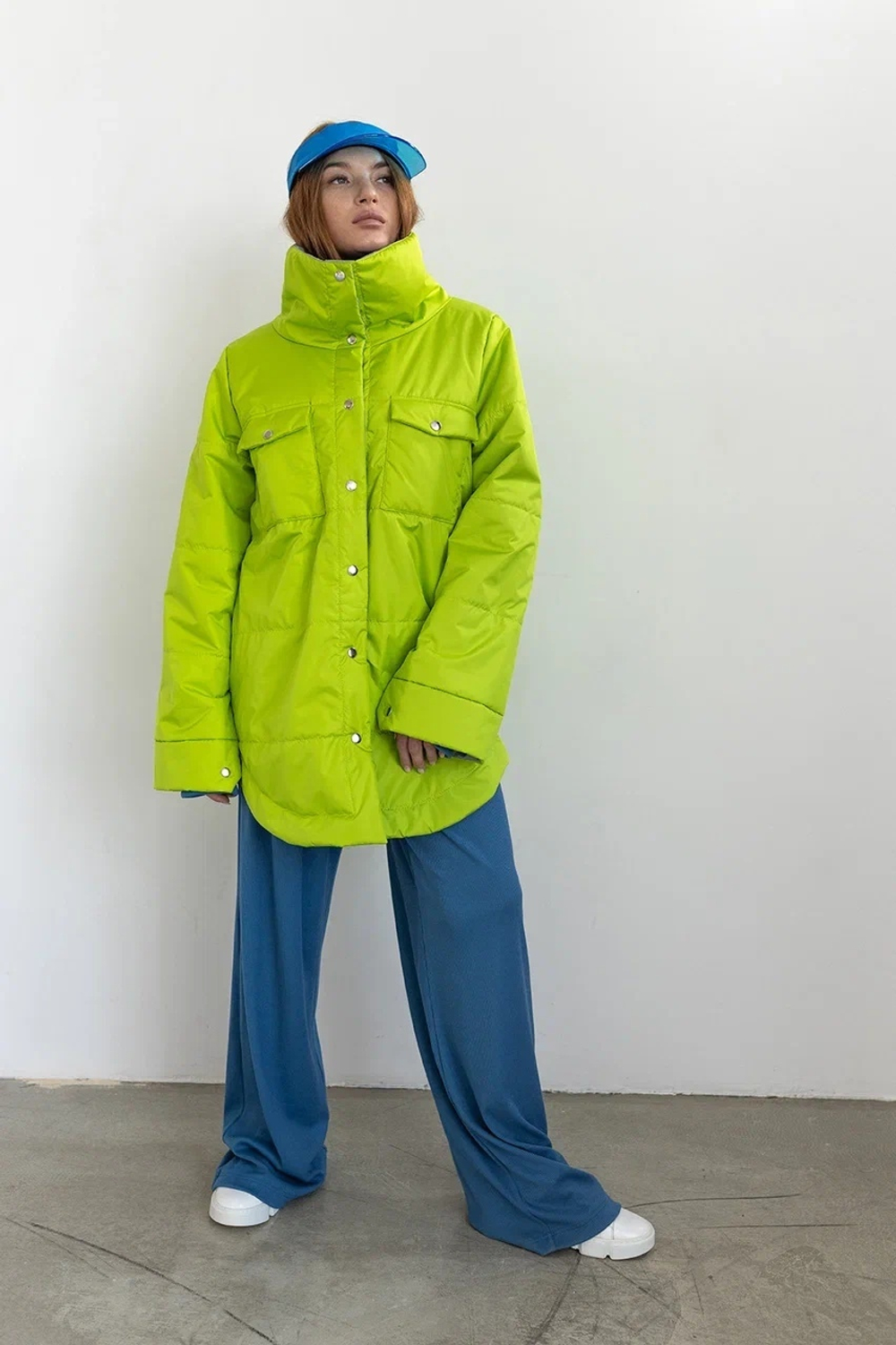 Двусторонняя куртка рубашечного кроя в оттенке сочное яблоко
