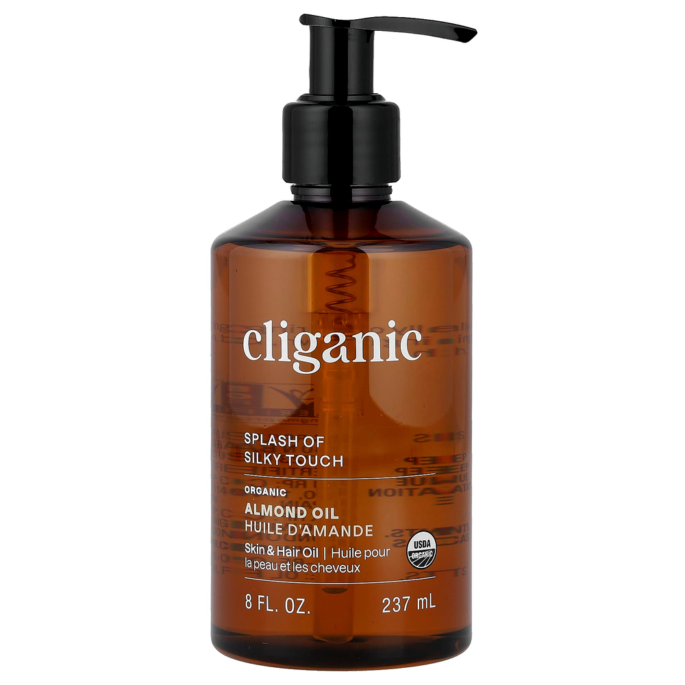 Cliganic, органическое миндальное масло, 237 мл (8 жидк. унций)