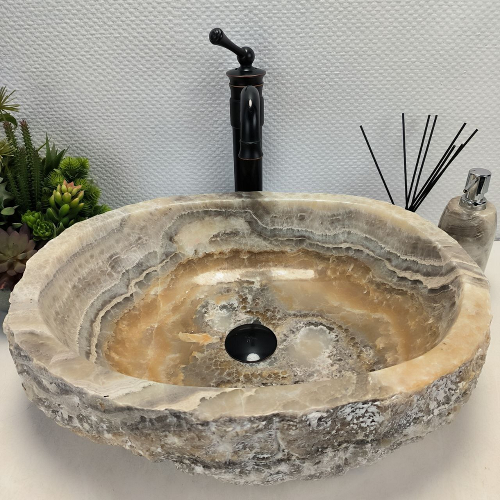 Раковина из оникса Erozy Grey EO-62325 52*40*15 0095