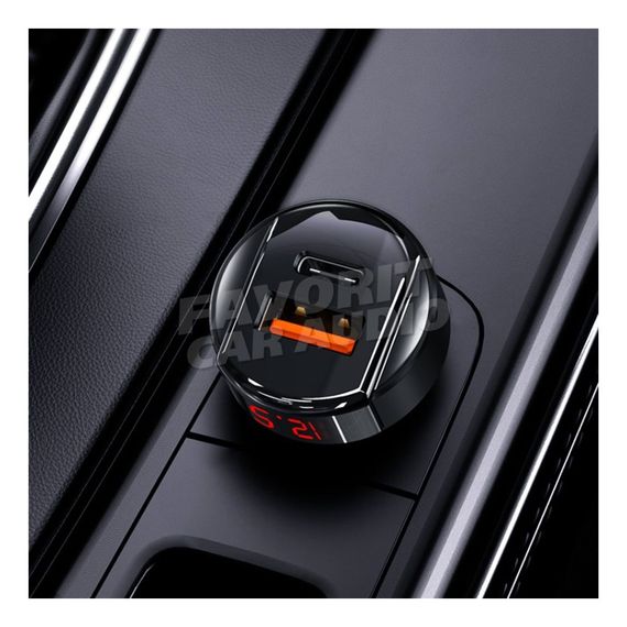 АЗУ 1USB Usams US-CC113 C19 5000mA алюминий Type-C дисплей чёрный