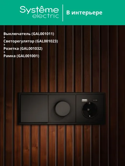Выключатель 1-кл. ArtGallery (сх. 1) 10AX карбон SE GAL001011