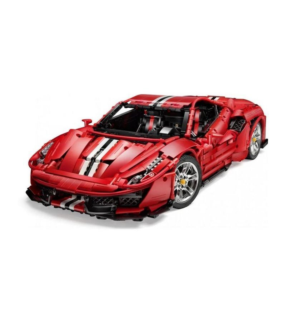 Радиоуправляемый конструктор CaDA MASTER споркар Italian Super Car, красный 1/8 (3187 деталей)