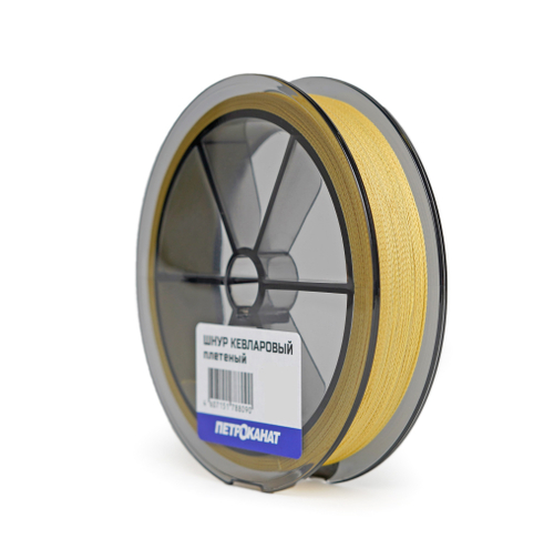 Шнур кевларовый Х8 1,50 мм., тест 280 кг, 100 м, жёлтый