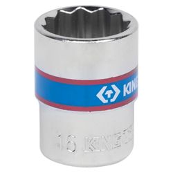 KING TONY (333016M) Головка торцевая стандартная двенадцатигранная 3/8", 16 мм