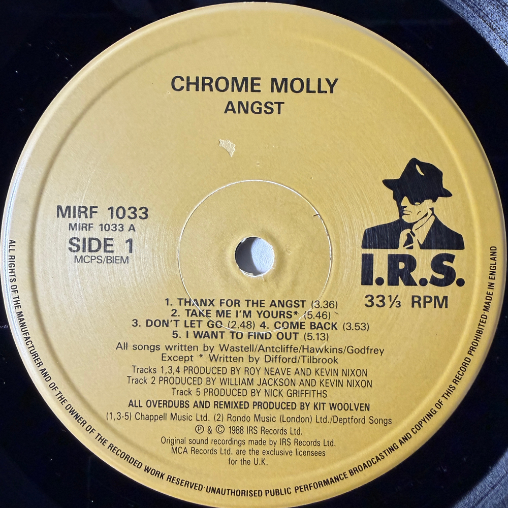 Chrome Molly – Angst (Англия 1988г.)