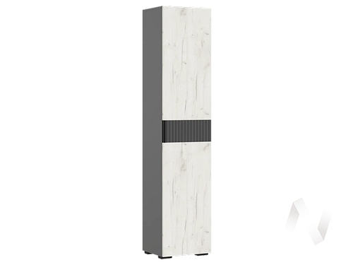 Пенал (400) МС Роджина (графит/графит софт; дуб крафт белый)