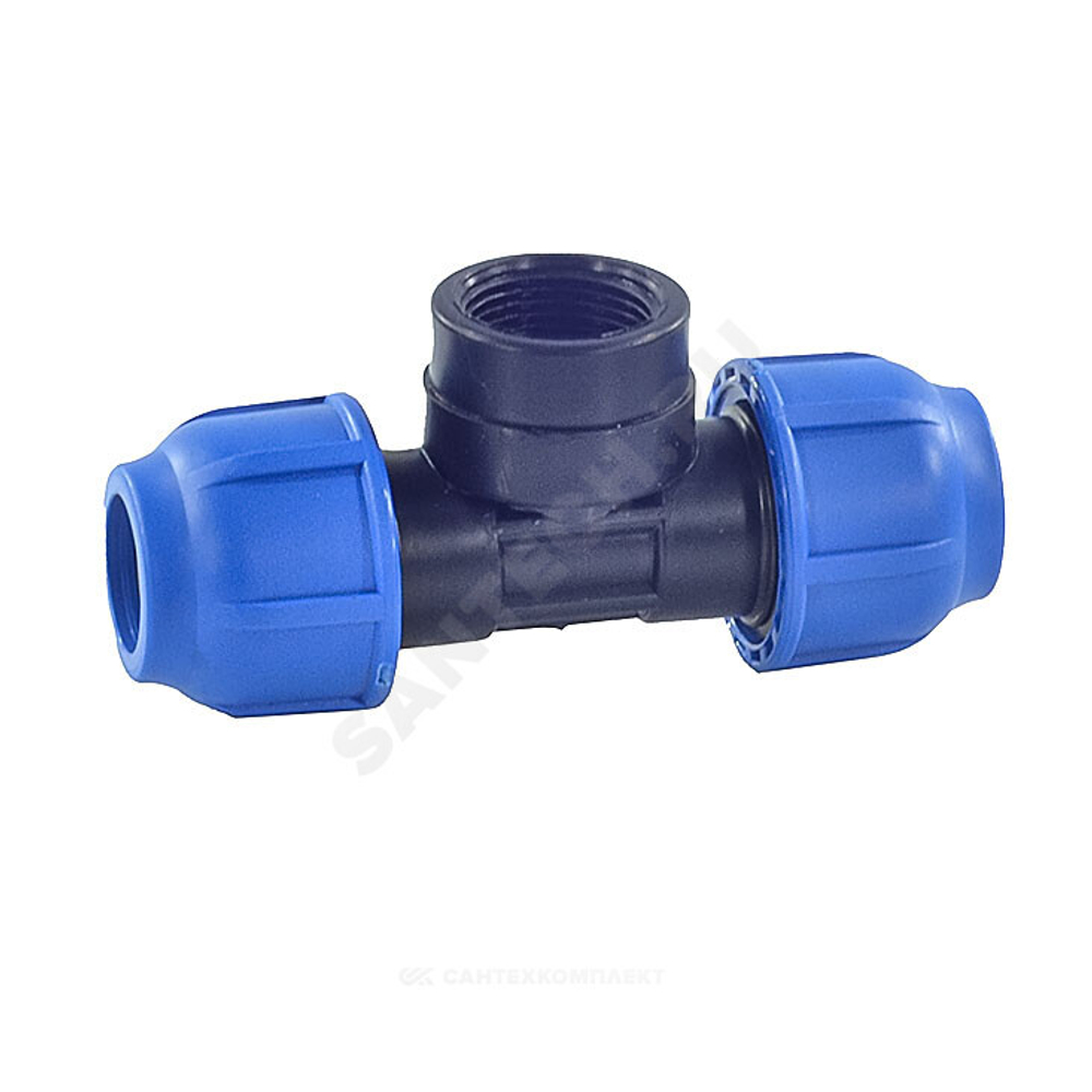 Тройник компрессионный ПЭ Дн 20х3/4"х20 ВР Ру16 RTP (РосТурПласт) 11600