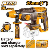 Аккумуляторный перфоратор BL 20В, 2,5Дж без АКБ и ЗУ SUPER INGCO CRHLI20268 INDUSTRIAL