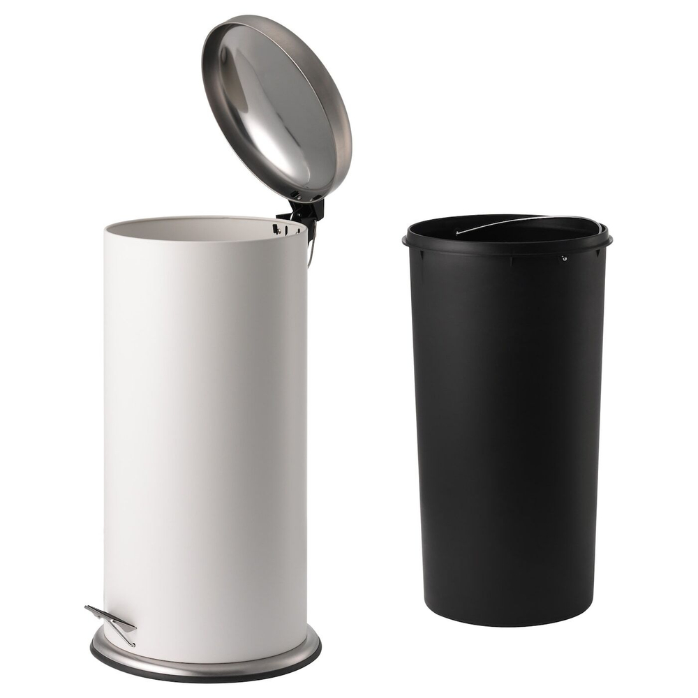 IKEA MJÖSA  (ИКЕА МЙÖСА)  -  Корзина для мусора, белая, 30 л