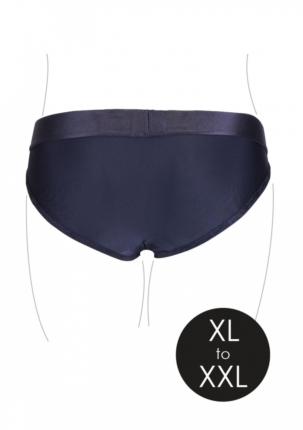 Трусики для страпона с вибропулей - XL/XXL